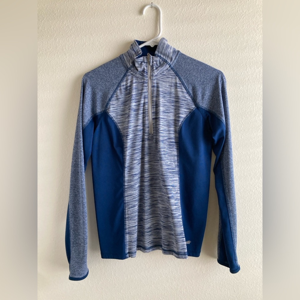 Dark Blue and Gray Avia Quarter-Zip Pullover Size S
